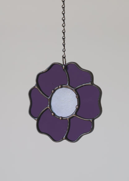 BLOSSOM SUNCATCHER "PURPLE" • Stained Glass Art • Suncatcher
