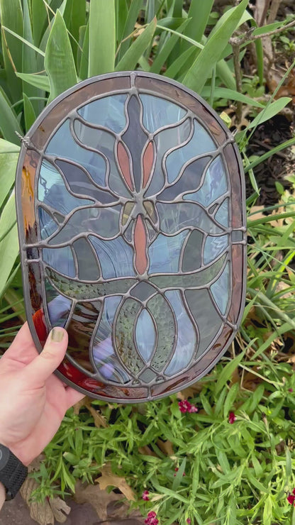 Nouveau Iris • Stained Glass Pattern • Digital Download • HOBBY LICENSE