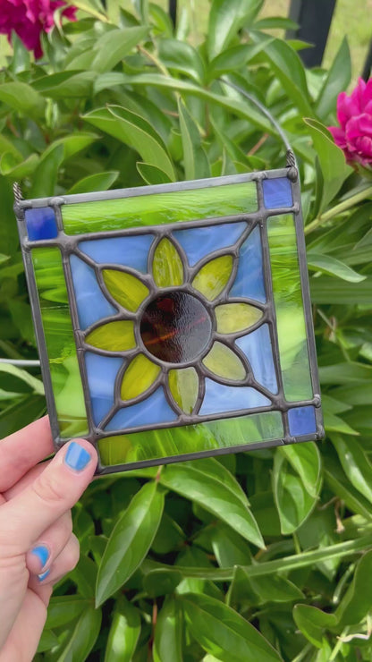 Flower Square • Stained Glass Pattern • Digital Download • HOBBY LICENSE