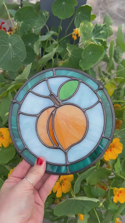 Peach Circle • Stained Glass Pattern • Digital Download • HOBBY LICENSE