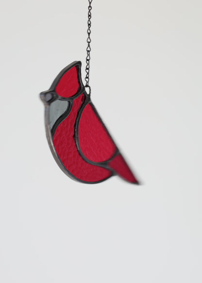 CARDINAL • Stained Glass Art • Suncatcher
