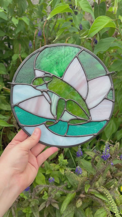 Lily Pad Frog • Stained Glass Pattern • Digital Download • HOBBY LICENSE