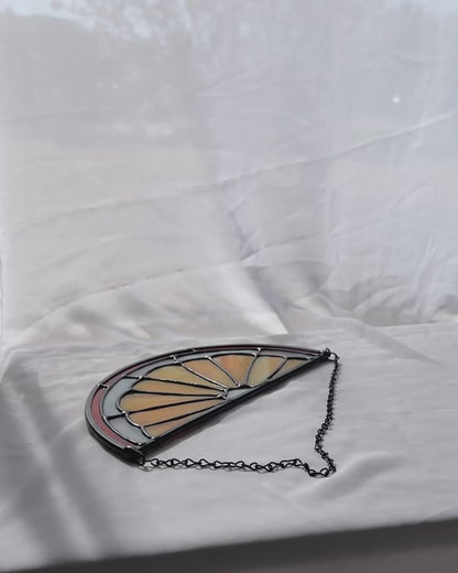 CITRUS SLICE "ORANGE" • Stained Glass Art • Suncatcher