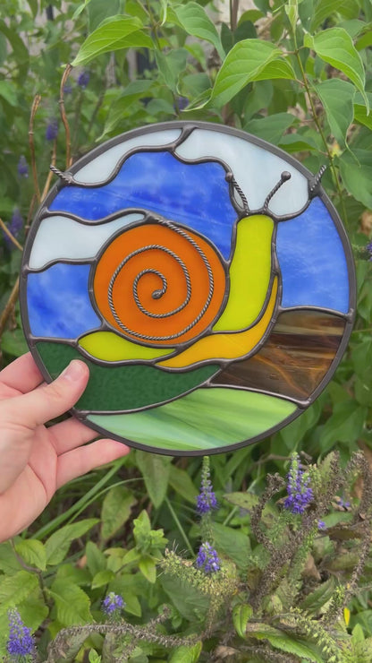 Garden Snail • Stained Glass Pattern • Digital Download • HOBBY LICENSE