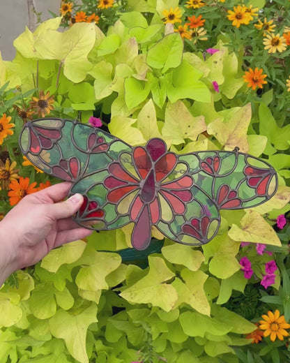 Fanflower Moth • Stained Glass Pattern • Digital Download • HOBBY LICENSE