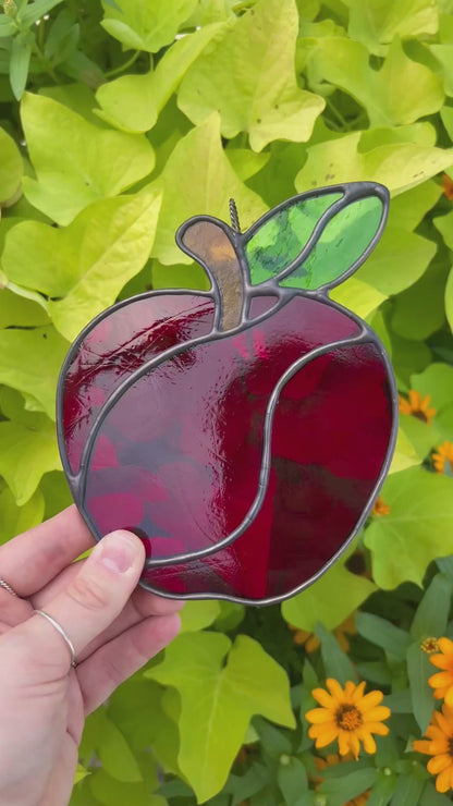 Apple Suncatcher • Stained Glass Pattern • Digital Download • HOBBY LICENSE
