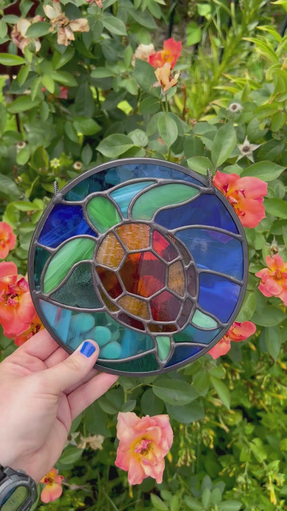 Sea Turtle • Stained Glass Pattern • Digital Download • HOBBY LICENSE