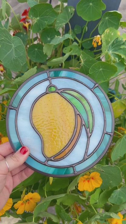 Mango Circle • Stained Glass Pattern • Digital Download • HOBBY LICENSE