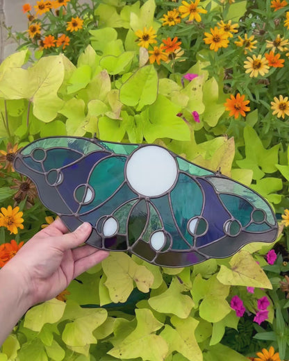 Moon Phase Moth • Stained Glass Pattern • Digital Download • HOBBY LICENSE