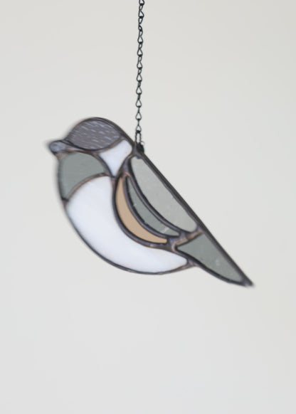 CHICKADEE • Stained Glass Art • Suncatcher